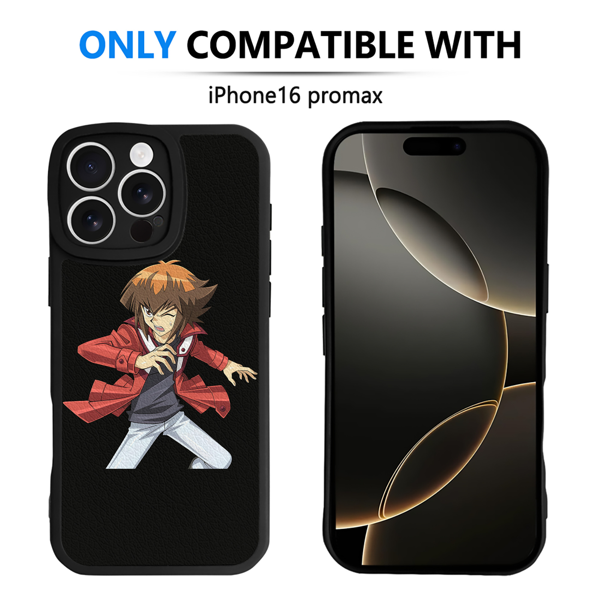 （画像用） 遊☆戯☆王 Yu-Gi-Oh! 【iPhone 16シリーズ対応】シリコンスマホケース（レザー調） 材質：シリコン